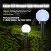 Large Solar Powered Globe Ball Garden Stake Post Lights Path Ground LED Lighting
