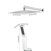 10 inch Chrome Thermostatic Shower Mixer Bathroom Concealed Twin Head Valve Set