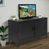 Black Metal Sideboard Cabinet Industrial TV Stand Buffet Home Office Cupboard