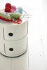 2 TIER SMALL ROUND TOP SIDE/END COFFEE LOUNGE TABLE STORAGE OFFICE BATHROOM UNIT