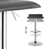 2 x Breakfast Bar Stools Black Faux Leather Gas Lift Home Kitchen Swivel Chairs