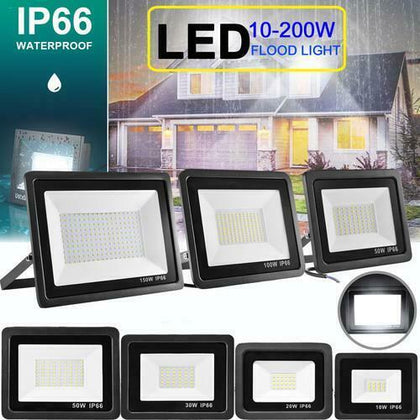 10W-100W LED Floodlight Outside Light Security Flood Outdoor Garden Lights IP65