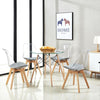 Dining Table Round Clear Glass Table Modern Style Table for Kitchen Dining Room