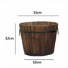 Wooden Flower Pots Planter Round Garden Flower Pot Outdoor Home