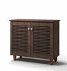 2 3 Doors Shoe Storage Cabinet Tall Cupboard White Dark Rustic Sonoma Oak Grey