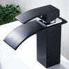 Modern Bathroom Basin Sink Tap Monobloc Mixer Taps Faucet Waterfall Brass Black