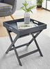 NewFolding Tray Table Easily Convert From Coffee Table To Lap Tray / Grey