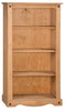 Corona Bookcase Medium 3 Shelf Display Mexican Solid Pine by Mercers Furniture