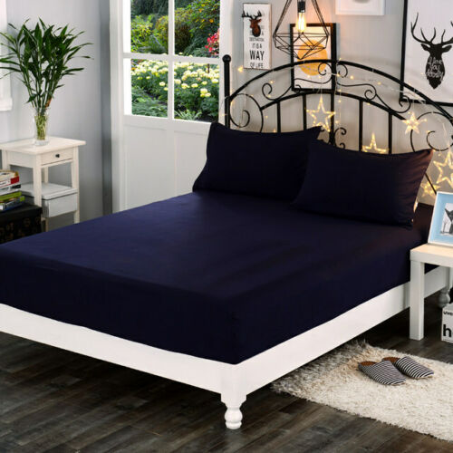 Extra Deep 30cm Fitted Sheet Bed Sheets 100% Poly Cotton Single Double King Size