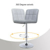 2 x Breakfast Bar Stools Faux Leather Gas Lift Home Kitchen Swivel Chairs Grey