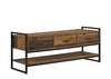 Abbey Coffee Table with 3 Drawers Rustic Industrial Oak Effect Living Room