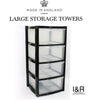 NEW PLASTIC STORAGE TOWER 3 4 5 6 TIER DRAWER OFFICE DESKTOP GARAGE MINI SMALL