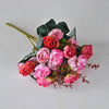 10 Heads Bouquet Silk Rose Artificial Flowers Fake Buch Wedding Home Party Decor
