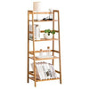 4-Tier Ladder Shelf Bookshelf Bookcase Storage Display Leaning Home Office Decor