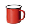 2 x Falcon Enamel Mugs Cups Tin Metal Camping Outdoor Tea Coffee White Red Grey