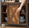 Industrial Storage Cabinet Small Rustic Sideboard Vintage Console Table Cupboard
