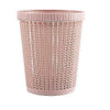 New Pink Home Office Plastic Basket Trash Waste Bin Hollow Garbage Bag Box