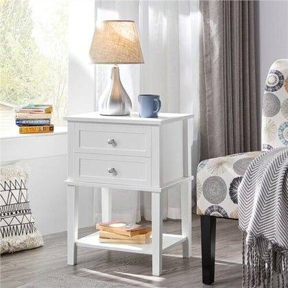 1PC / 2PCs Nightstand Table Bedside Table 2 Drawers Bedside Cabinet Storage Unit