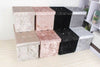 Crushed Velvet Storage Box Diamante Ottoman Folding Foot Stool Seat Bench