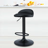 Set of 2 Bar Stools Leather Swivel Gas Lift Chair Kitchen Breakfast Pub Black