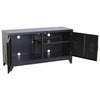 Black Metal Sideboard Cabinet Industrial TV Stand Buffet Home Office Cupboard