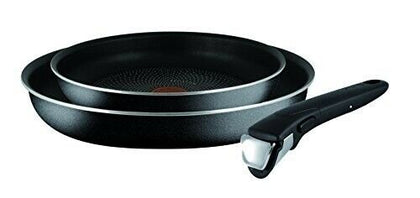 Tefal 3-Piece Ingenio Essential Non-Stick 20 & 26 cm Frying Pan Set, Black
