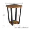 End/Side Table Floor Shelf Nightstand Storage Bedside/Coffee Table Wood Metal