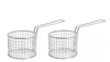 Round Mini Chip Pan Fryer Fries Serving Baskets With Handle Serving Dish