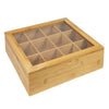 Woodluv 12 Compartment Tea Bag Caddy Box Organizer and Storage