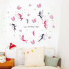 Walplus Wall Sticker Decal Wall Art Fairies with 3D Butterflies Home Decoration