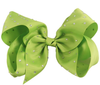8" Inch Large Crystal Diamante Rhinestone Grosgrain Ribbon Bow Hair Clip Girls