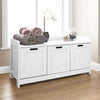 Bathroom Cabinet Cupboard 3-Door Storage Shelves Organiser Furniture White