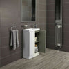 Storage sink Alpine Duo 495mm floor standing vanity unit gloss white