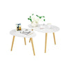 Modern 3 × Coffee Table Set Sofa Tables Nested Side Living Room Home Wood White