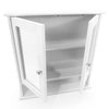 White Bathroom Wall Cabinet Storage Cupboard with Mirror Wooden Shelves