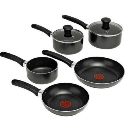 Tefal Delight 5 Pc Non-Stick Saucepan Cookware Set (Non-Stick Exterior)
