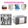 3PCS Underbed Clothes Storage Bags Zipped Organizer Wardrobe Cube Closet Boxes