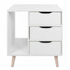 3 Drawers Bedside Table Cabinet Wooden Nightstand Storage Unit Bedroom Cupboard
