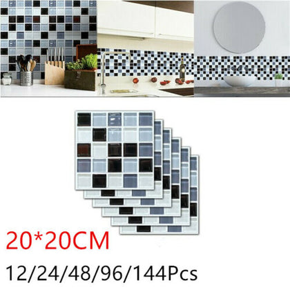 Large Quality Kitchen Bathroom Tile Mosaic Sticker Self-adhesive Home Wall Decor