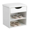 Shoe Storage Bench Cabinet Padded Seat Ottoman Shoes Stool Organizer Stand Unit