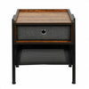 Retro Rustic Bedside Cabinet Industrial Nightstand Side Table Storage 1 Drawer