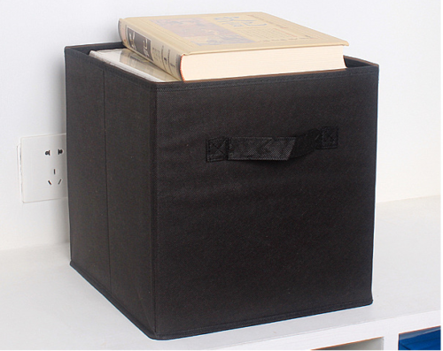 6pcs Foldable Storage Collapsible Box Home Clothes Organizer Fabric Cube Black