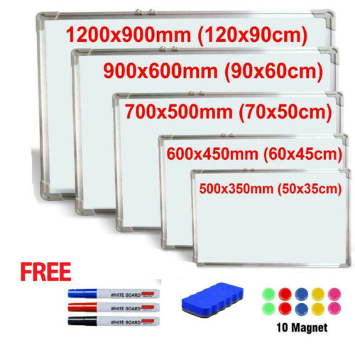 Magnetic Whiteboard Small Large White Board Dry Wipe Notice Office, School,  Home