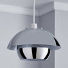 Chrome Modern 11" 29cm UFO Style Two Tier Pendant Light Shade Easy Fit