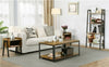 Coffee Table Industrial Livingroom Tea Table with Large Storage Shelf