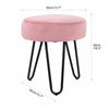 Velvet Storage Footstool Ottoman Footrest Makeup Dressing Table Stool Pink/Gray