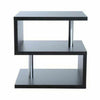 Small Square Coffee Table Black Modern 2 Tier Side Table Bedside Nightstand Unit