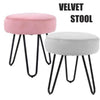 Velvet Storage Footstool Ottoman Footrest Makeup Dressing Table Stool Pink/Gray