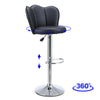 2 x Faux Leather Breakfast Bar Stools Gas Lift Home Kitchen Swivel Chairs Black