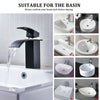 Modern Bathroom Basin Sink Tap Monobloc Mixer Taps Faucet Waterfall Brass Black